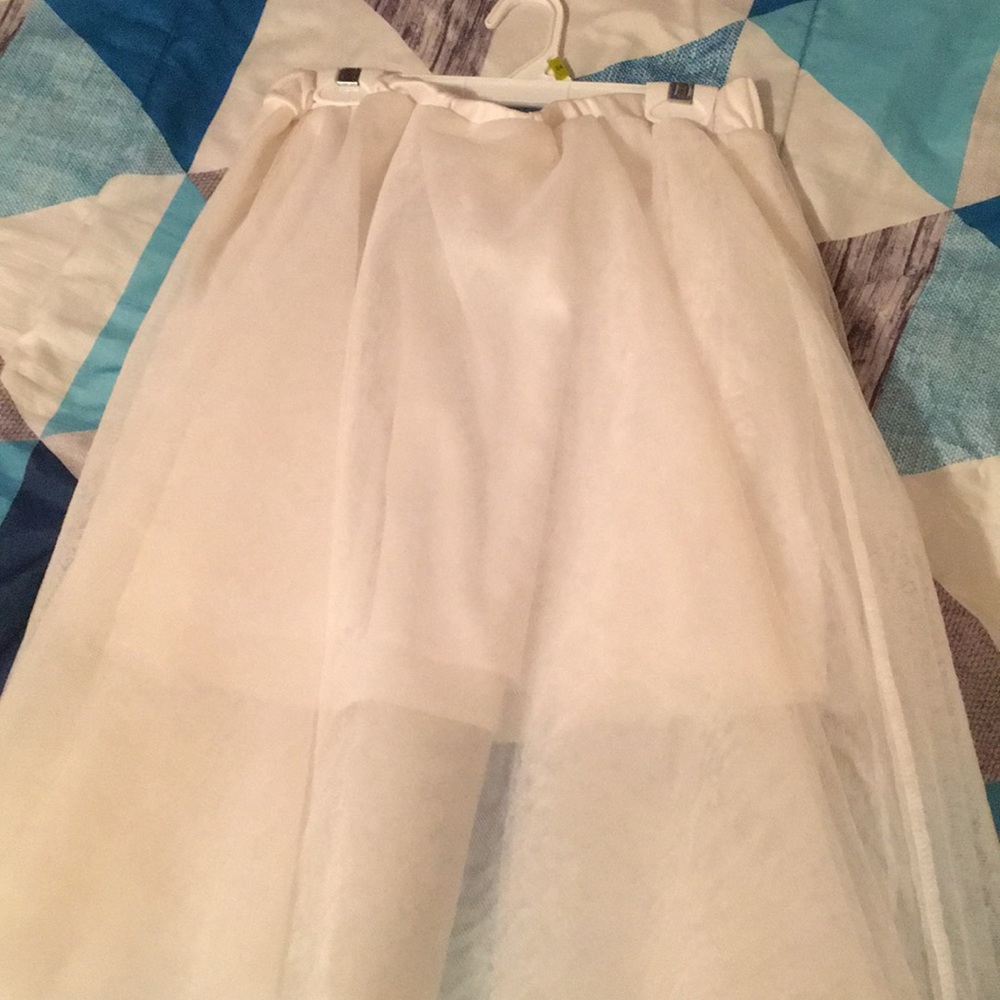 White tulle skirt